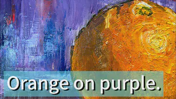 Orange on purple. Artist Iurii Suleimanov. Апельсин на фиолетовом. Художник Сулейманов Юрий.