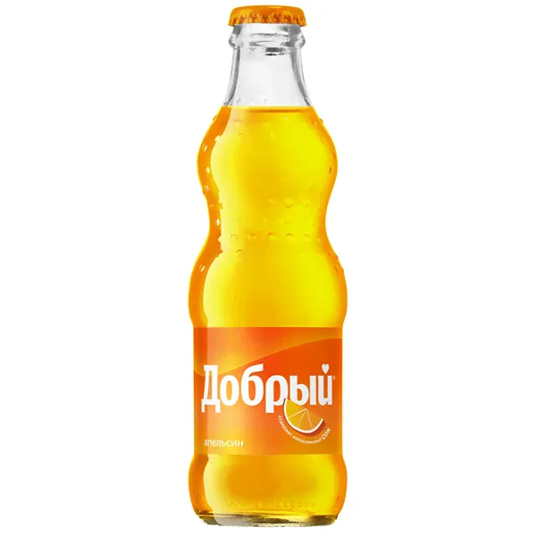 Напиток Добрый Апельсин 0.25 литра, газ, стекло, 12 шт. в уп.-0