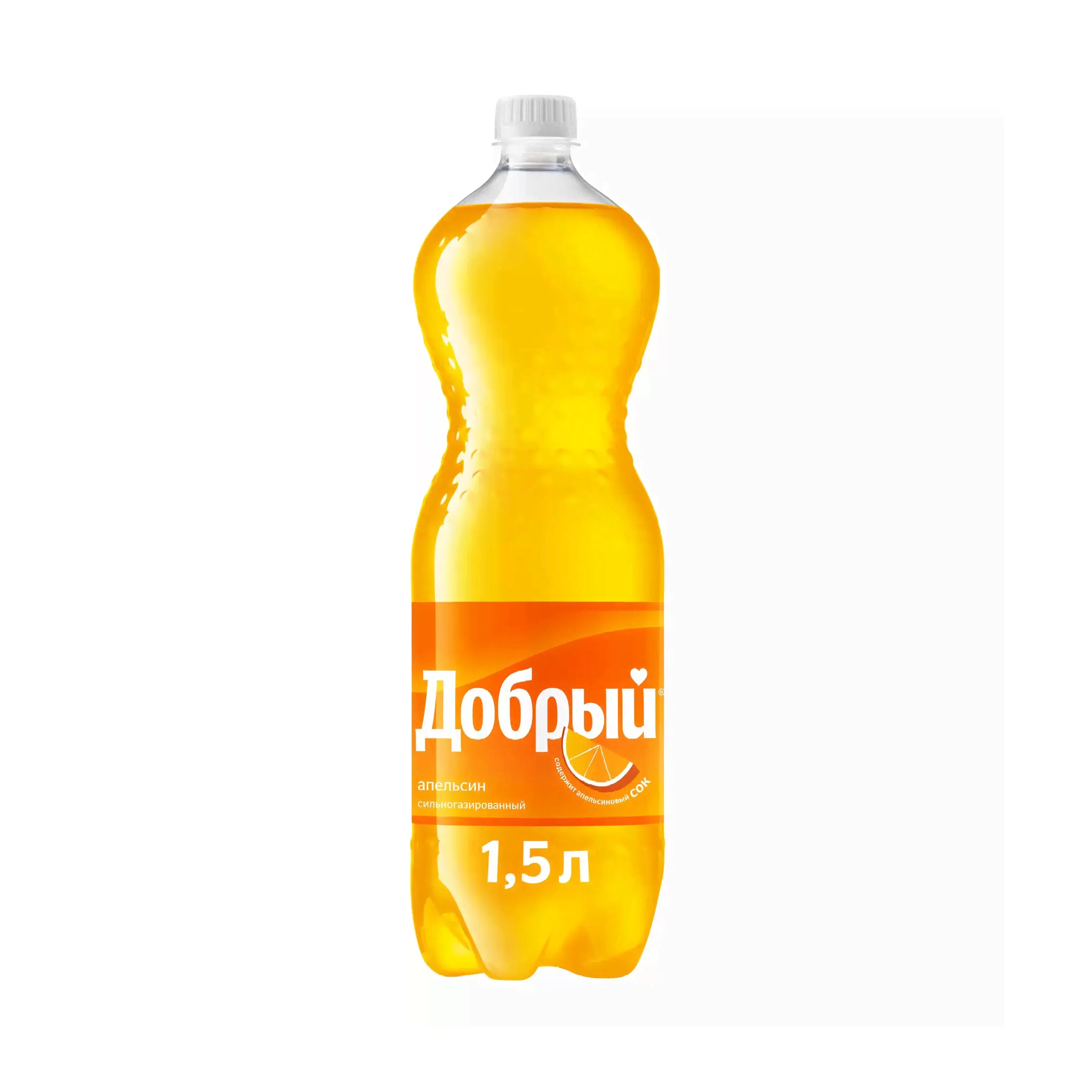 Лимонад "Добрый" Апельсин (пэт) 1,5л/9шт "Мултон"