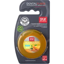 Зубная нить объемная вощеная SPLAT® Professional DentalFloss, апельсин и корица, 40 м