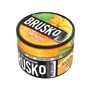 Бестабачные Смесь Brusko 50гр (Medium) с Ароматом (Апельсин с Мятой)-0