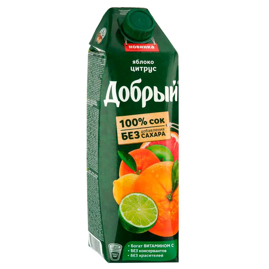Добрый 1л. Яблоко+Цитрус (Яблоко, Апельсин, Мандарин)