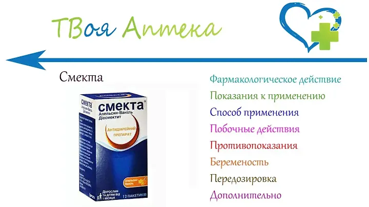 Смекта саше - показания (видео инструкция) описание, отзывы