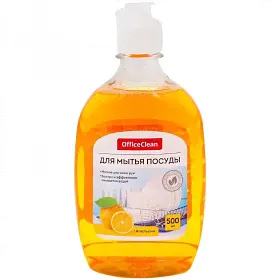Средство для мытья посуды OfficeClean Апельсин, флакон с дозатором флип-топ, 500мл (230168)