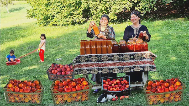 Натуральный Сок И Варенье Из Свежих Нектаринов На Зиму.