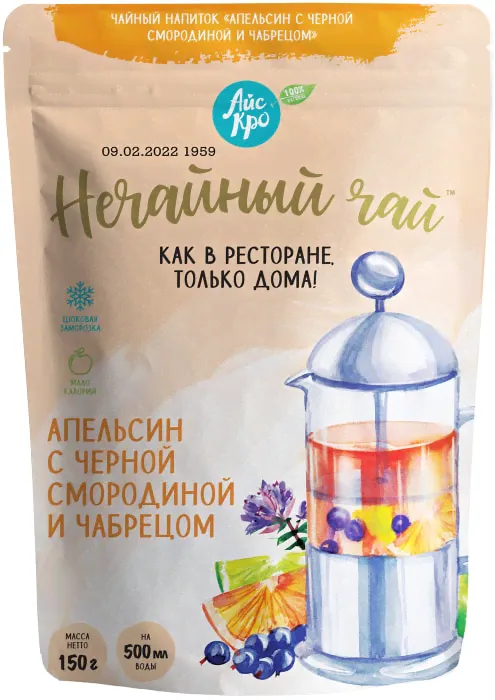 Напиток чайный АйсКро Нечайный чай апельсин черная смородина чабрец 150г