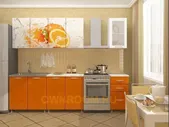 Кухня Апельсин, ЛДСП, 2.0 м с фотопечатью