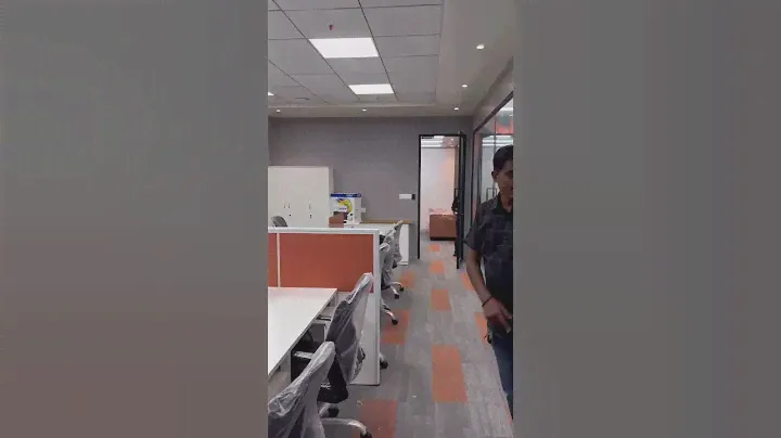 Orange Themed Office interior design #interior #modernoffice #latestofficedesign #construction