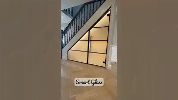 Under stairs Wine storage with smart glass added 👌#winelovers #wine #drink #homebar