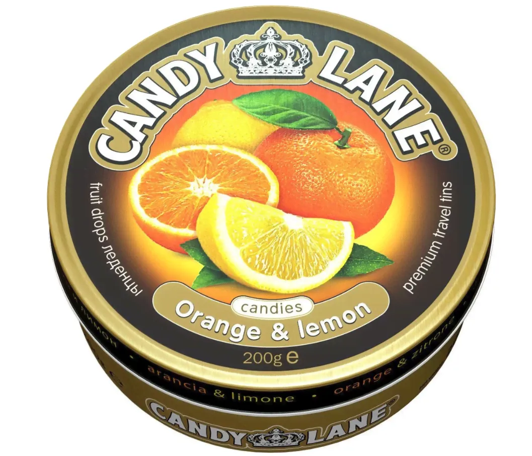 Карамель Candy Lane Фруктовые леденцы Апельсин и Лимон 200г