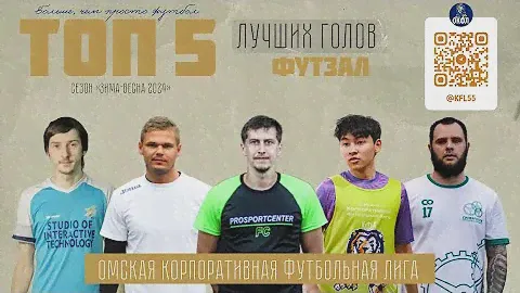⭐ ТОП 5 Голов Сезон Зима-Весна 2024 (Футзал) ⭐