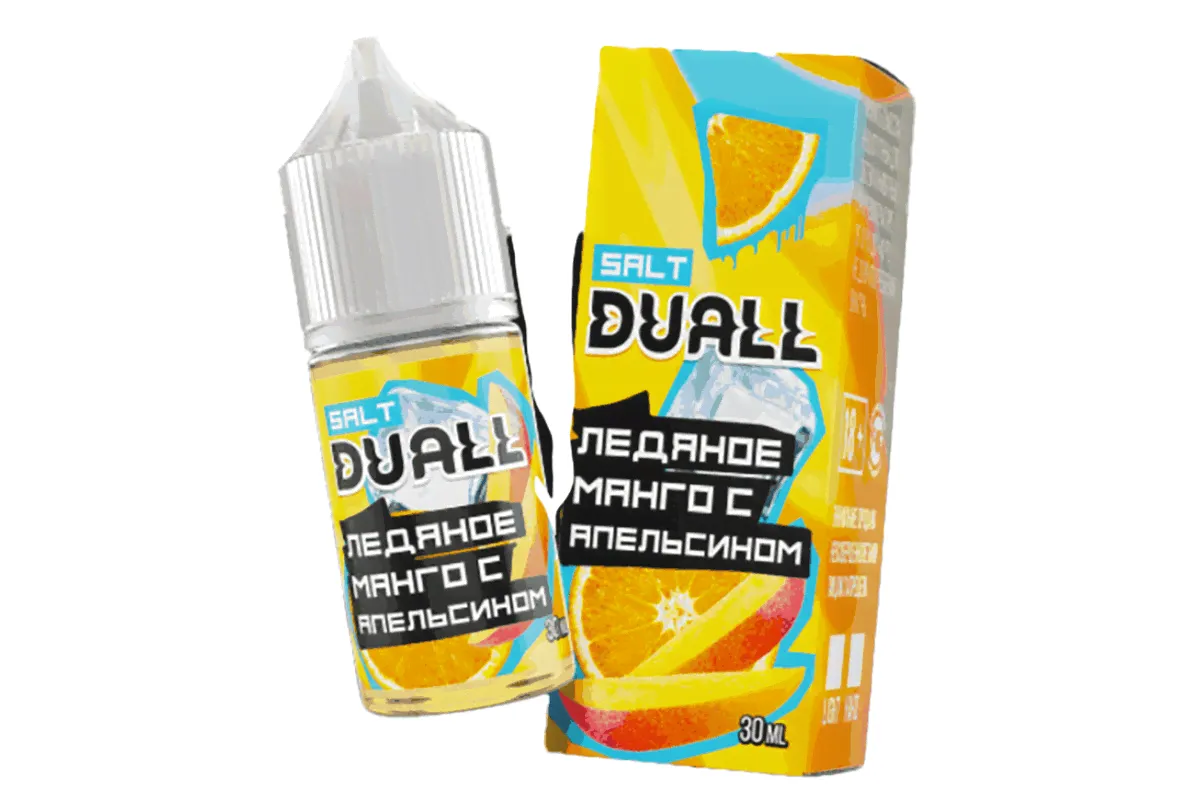 Жидкость Для Электронных Сигарет DUALL SALT 30ml Ледяное Манго Апельсин-0