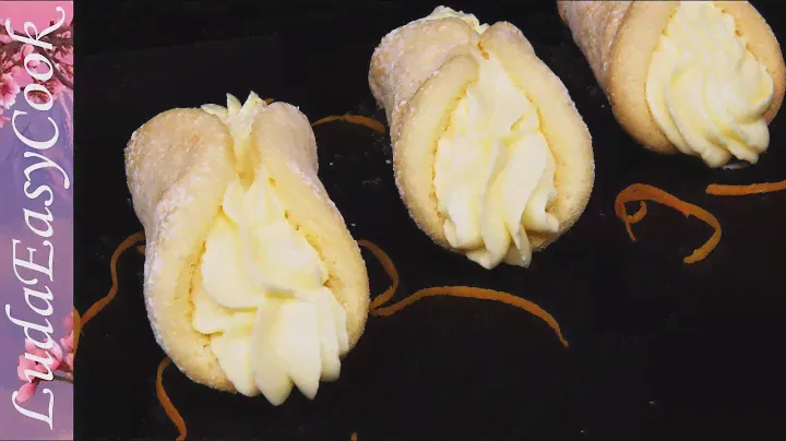 🍣 ПАЛОЧКА-ВЫРУЧАЛОЧКА бисквитные пирожные с кремом АПЕЛЬСИНОВЫЙ крем Люда Изи Кук выпечка пирожных