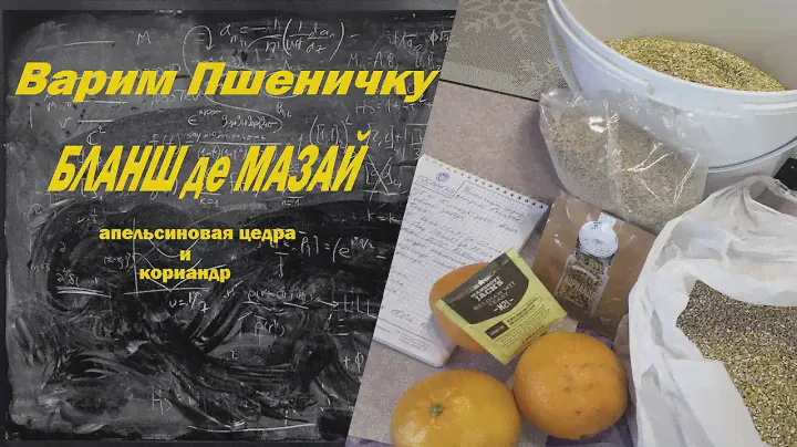 Варим Пшеничное пиво, "Бланш де Мазай" с апельсиновой цедрой и кориандром!