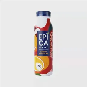 Йогурт питьевой «Epica» Гранат-Апельсин жирность 2,5% 260 грамм Россия
