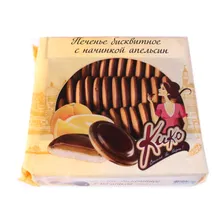 печенье бисквитное КиКо Апельсин в темной глазури