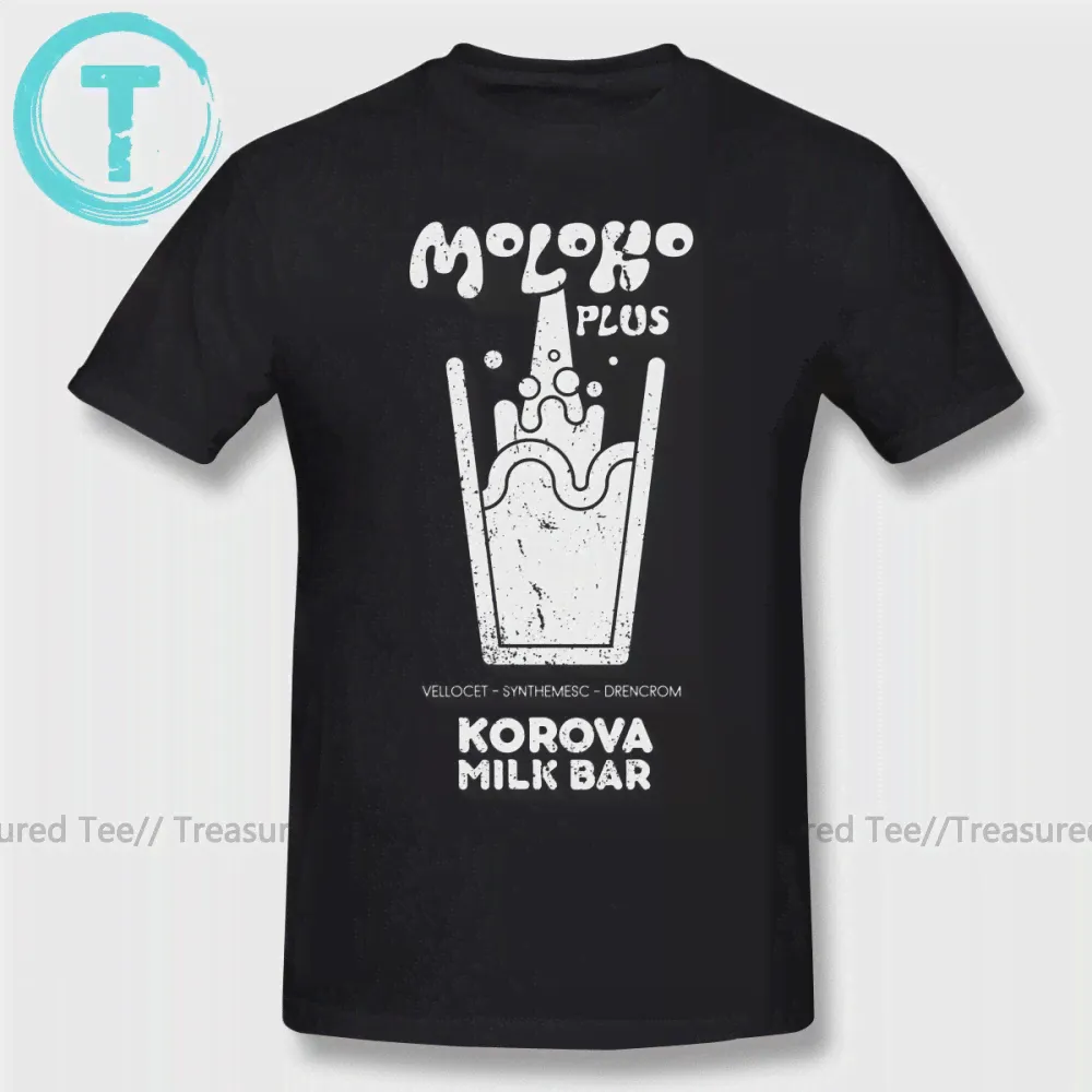 🛍 Заводной апельсин футболка молоко плюс Заводной апельсин Футболка модная Милая футболка с короткими рукавами 100 из хлопка с принтом Человек футболка-0
