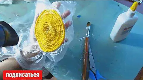 Подставка "Апельсин" из ниток